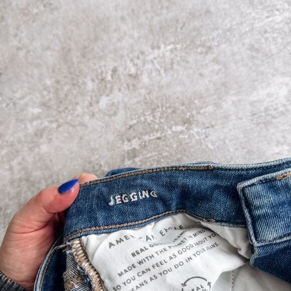 American Eagle Light Wash The Dream Jean Jegging Size 0 Short - Picture 7 of 8